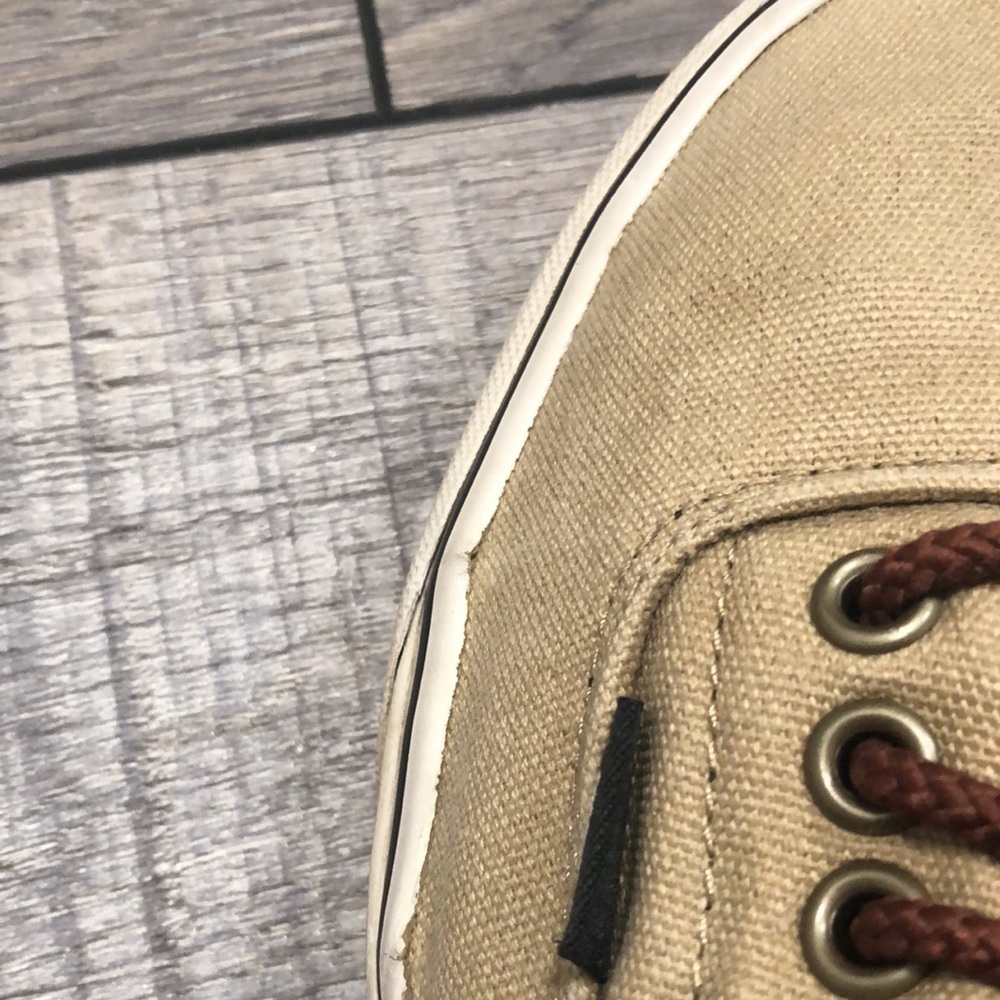 Vans khaki Aztec style design Off the Wall sneakers unisex lace ups - Picture 11 of 12